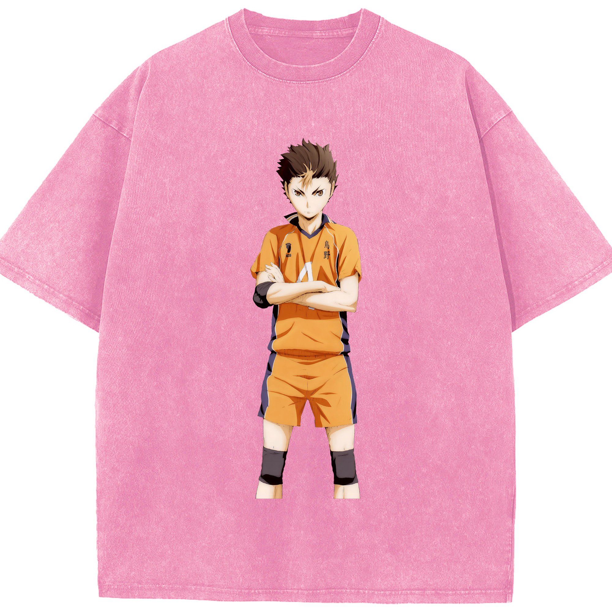 （画像用） ハイキュー!! Haikyu!! 綿100% ヴィンテージ風 半袖Tシャツ（フロントプリント）